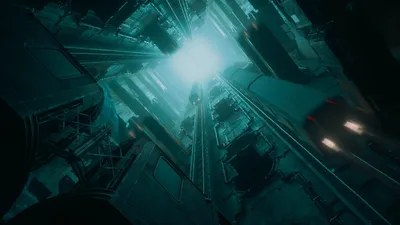 Captura oficial de CONTROL Resonant con una gran zona industrial inundada en Manhattan
